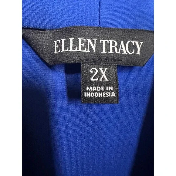 Ellen Tracy Catalina Blue Sleeveless Top Blouse NWT Womens Size 2X - Picture 6 of 10